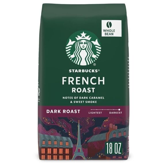 Starbucks Whole Bean Coffee, Dark Roast Coffee, French Roast, 100% Arabica, 1 Ba - Picture 1 of 6